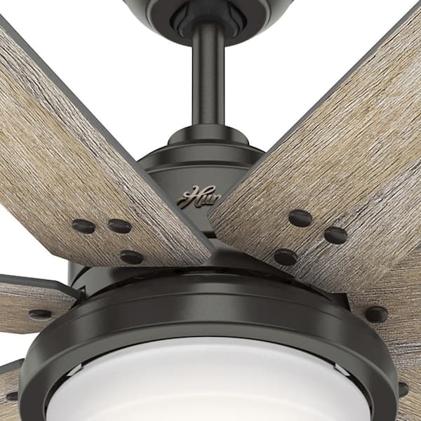 Hunter Whittington 70 In Led Indoor Le Bronze Ceiling Fan With Light And Remote