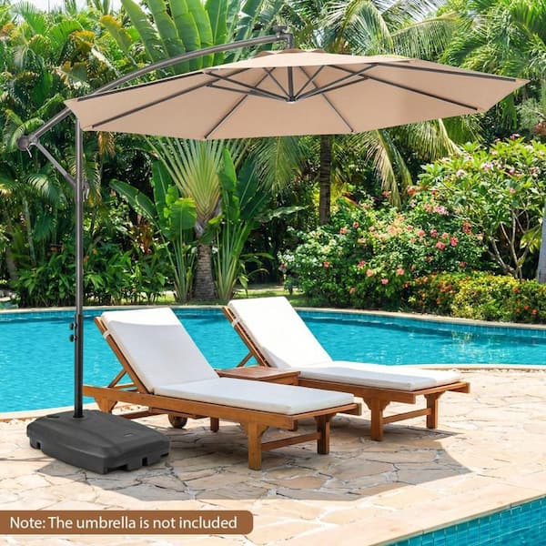 abba patio 55 lb patio umbrella base Table Market A series of openings Style:Mycro 400 VOUA 8-ft Iron Beige limited edition