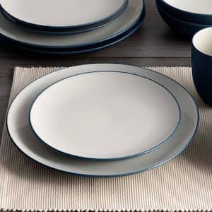 Colorwave Blue 8.25 in. (Blue) Stoneware Coupe Salad Plates, (Set of 4)