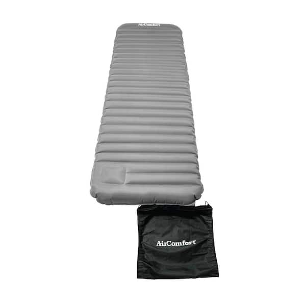 Air Comfort Roll & Go Inflatable Sleeping Pad - Large (Grey)