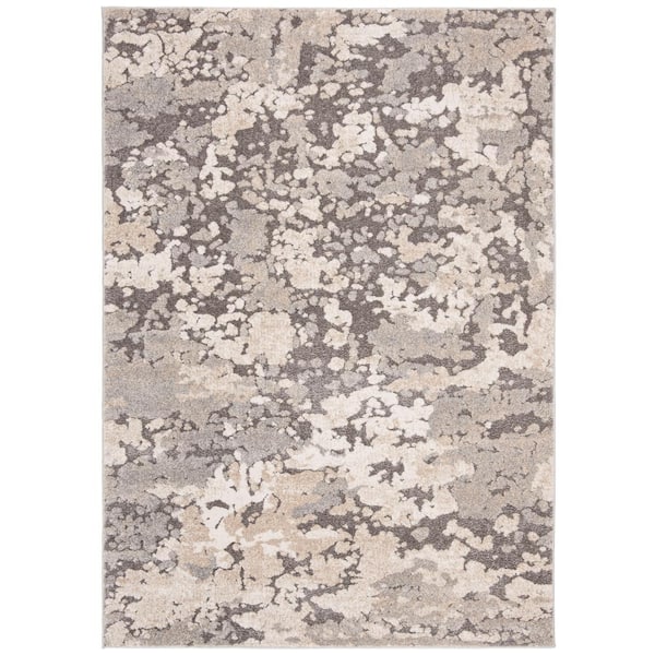SAFAVIEH Spirit Taupe/Gray 5 ft. x 8 ft. Floral Area Rug