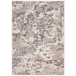 Spirit Taupe/Gray 9 ft. x 12 ft. Floral Area Rug