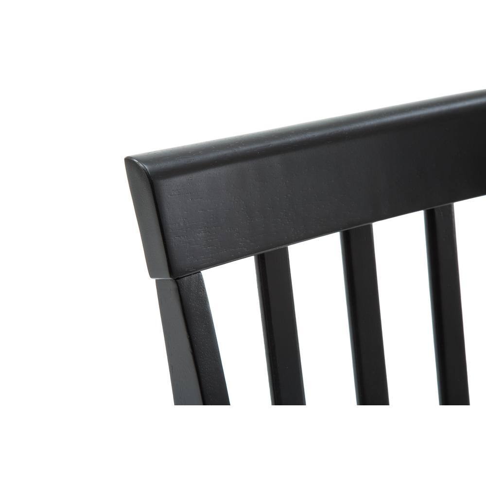 Black and Cherry Wood Transitional Side Chair Set