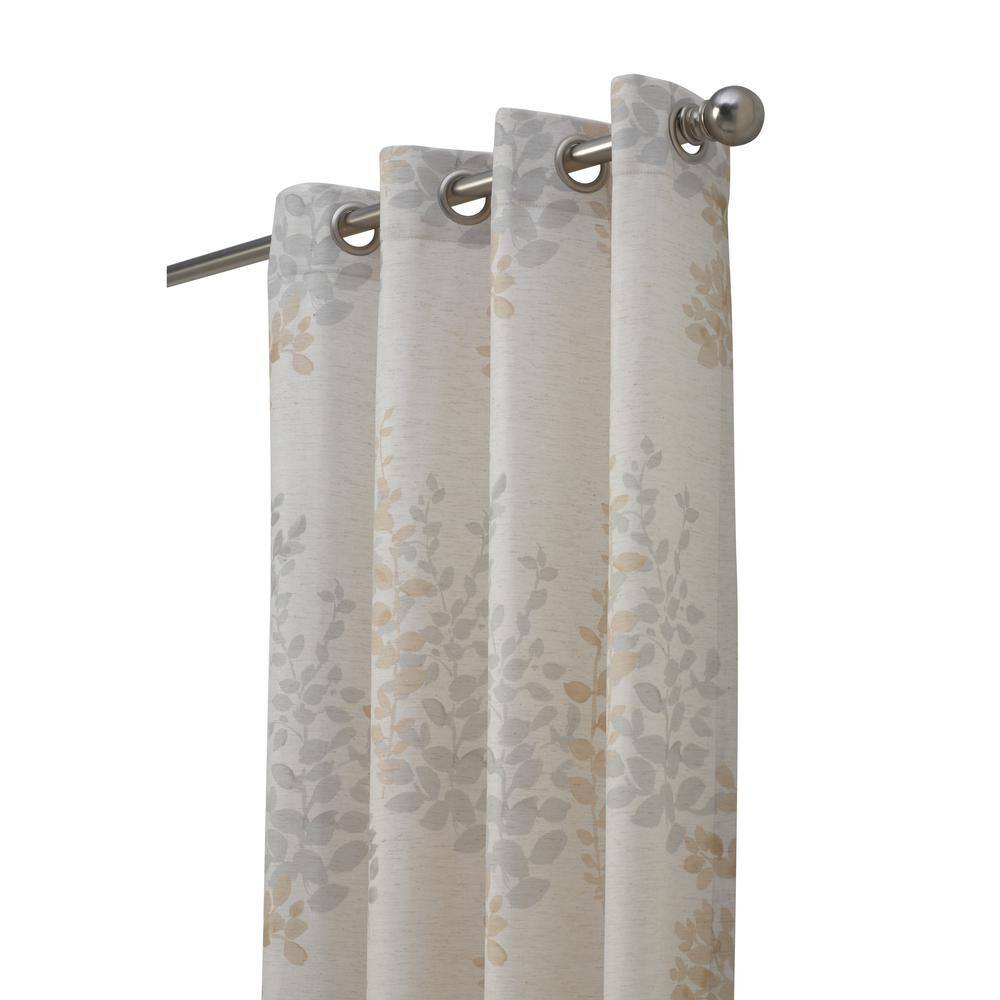 Ivory Light Filtering Grommet Pleated Linen Window Panel