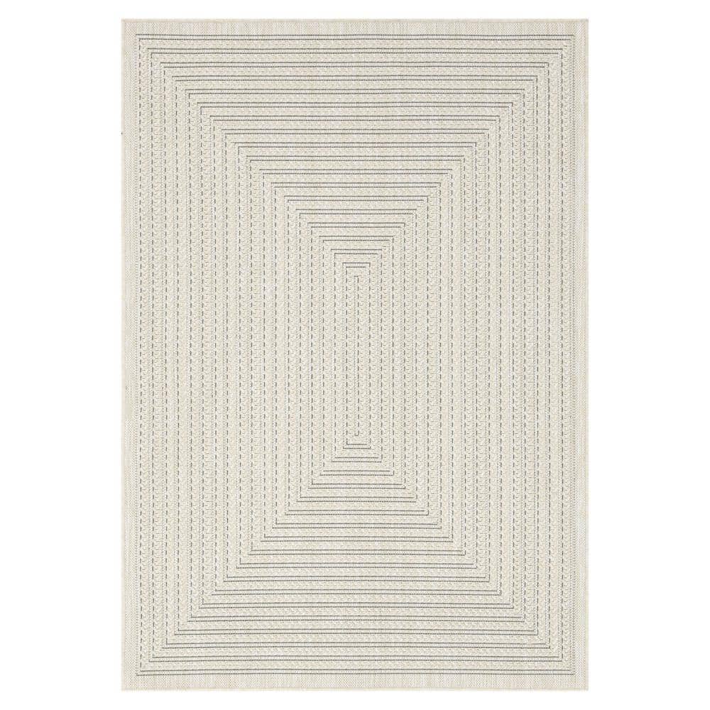 PLAYA RUG Viola Ivory 6 ft. x 9 ft. Indoor/Outdoor Area Rug VIO-IVO-6X9 ...