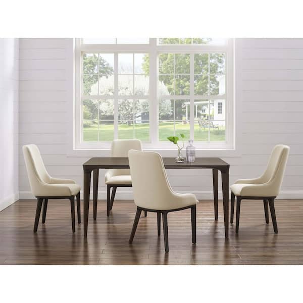 Solene Coffee Bamboo 4-Legs Dining Table 60 x 36 Seats-4