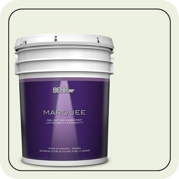 BEHR MARQUEE 5 gal. #M360-1 Glisten Green Eggshell Enamel Interior Paint & Primer