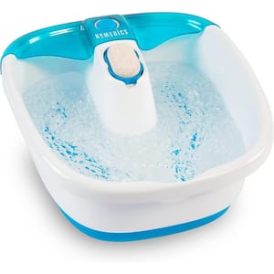 Bubble Mate Foot Spa with Invigorating Bubbles & SplashProof & Removable Pumice Stone in Blue