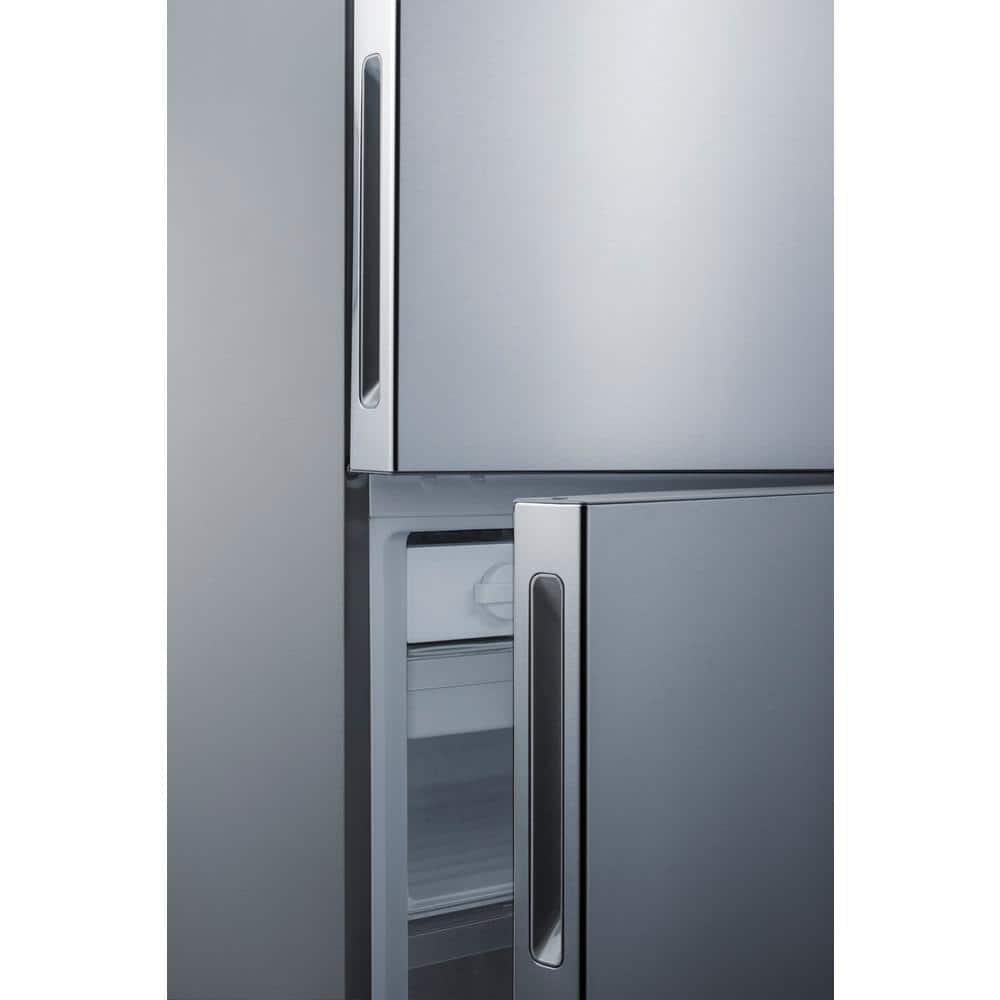 Summit 28" Silver Stainless Steel Smart Energy Star Bottom Freezer Refrigerator