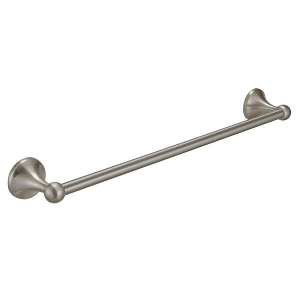 18 in. Wall Mounted Towel Bar in Brushed Nickel