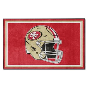 San Francisco 49ers Red 4 ft. x 6 ft. Plush Area Rug