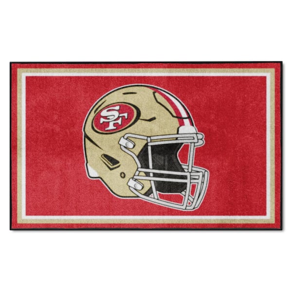 San Francisco 49ers Red 4 ft. x 6 ft. Plush Area Rug