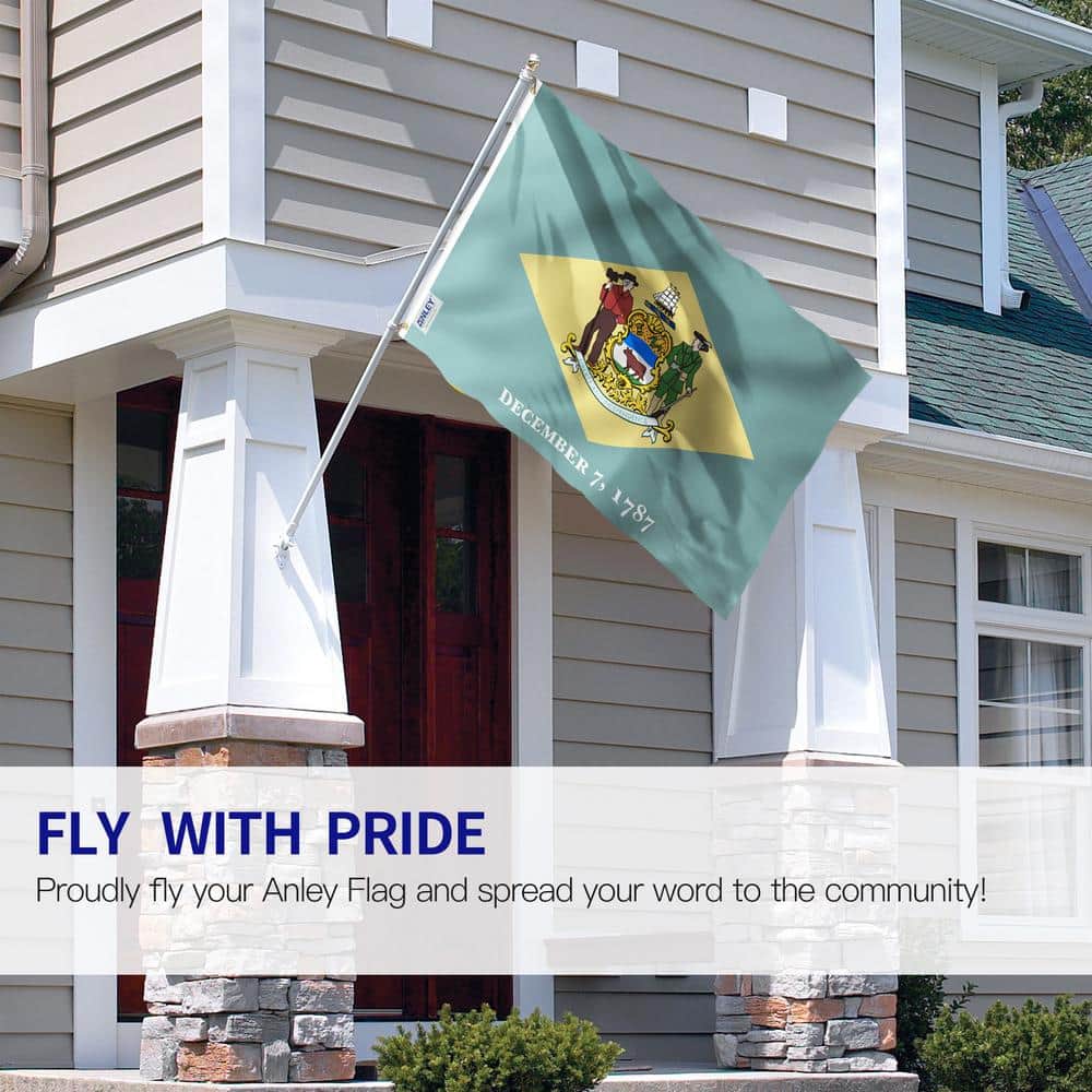 Fly Breeze 3x5 Foot Delaware State Polyester Flag with Brass Grommets