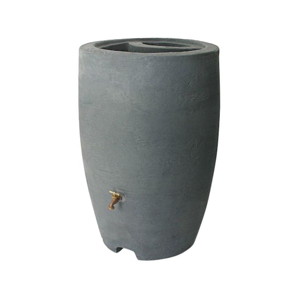 Algreen Athena 50 Gal. Charcoal Rain Barrel