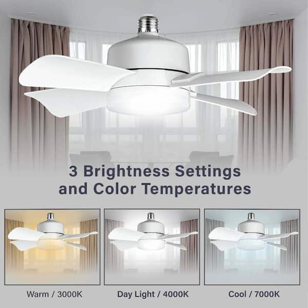 Bell + Howell 15.7 in. Indoor White Ceiling Fan with Remote