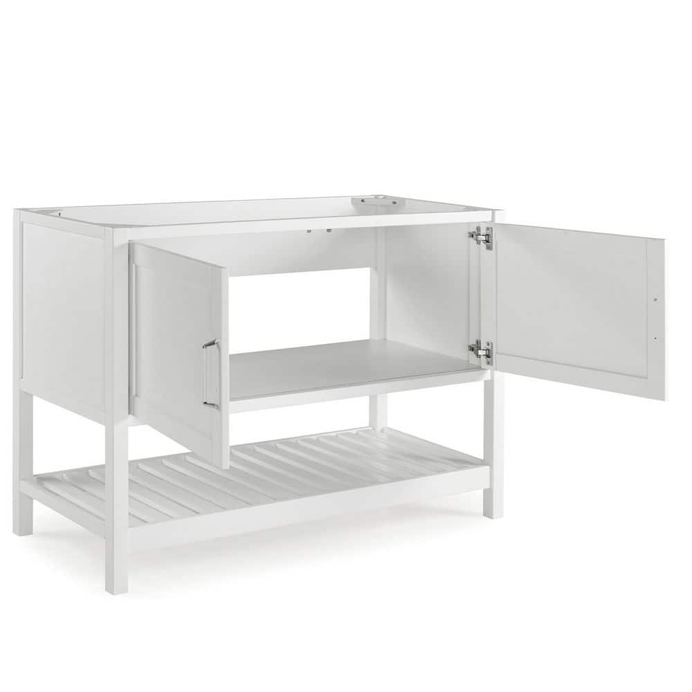 Bennet 48" White Pine Wood Freestanding Vanity Cabinet