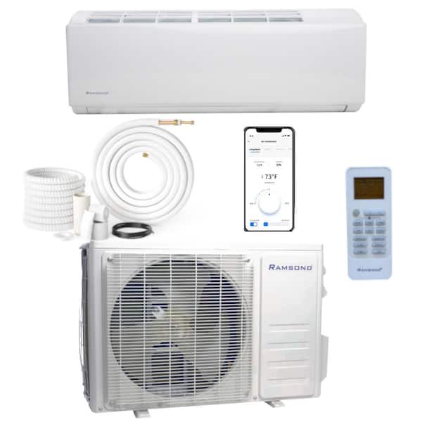GW Series 12000 BTU (1Ton) Ductless (Duct Free) Seer 20 Mini Split Air Conditioner and Heat Pump - 230V/60Hz