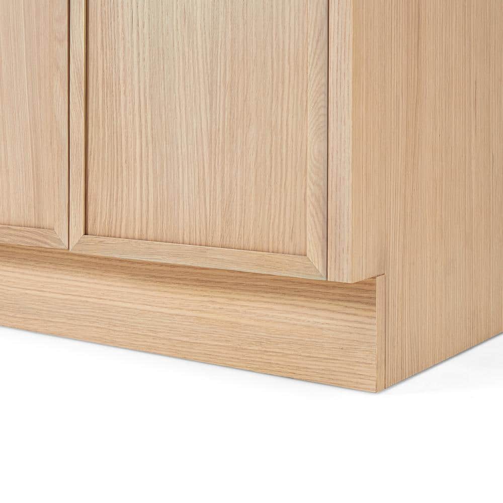Kelly 72" White Oak Double Freestanding Vanity Cabinet