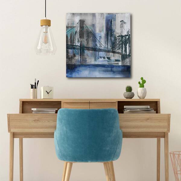 Brooklyn Bridge Gallery-Wrapped Canvas Wall Art 24 in. x 24 in.