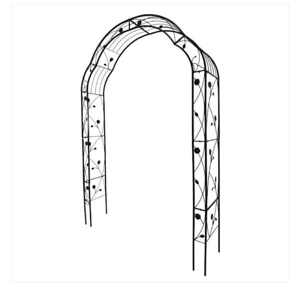98 in. Metal Outdoor Garden Trellis with 8-Style Garden Arch Climbing Plants Support in White