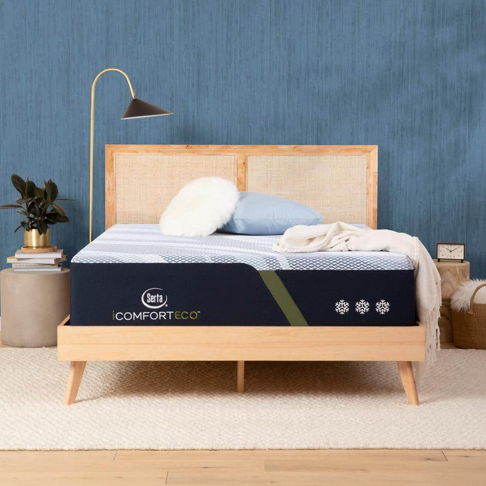 iComfortECO F30LTX Twin XL Plush 13.5 in. Mattress Set with 9 in. Foundation -  Serta, 500804938-9920