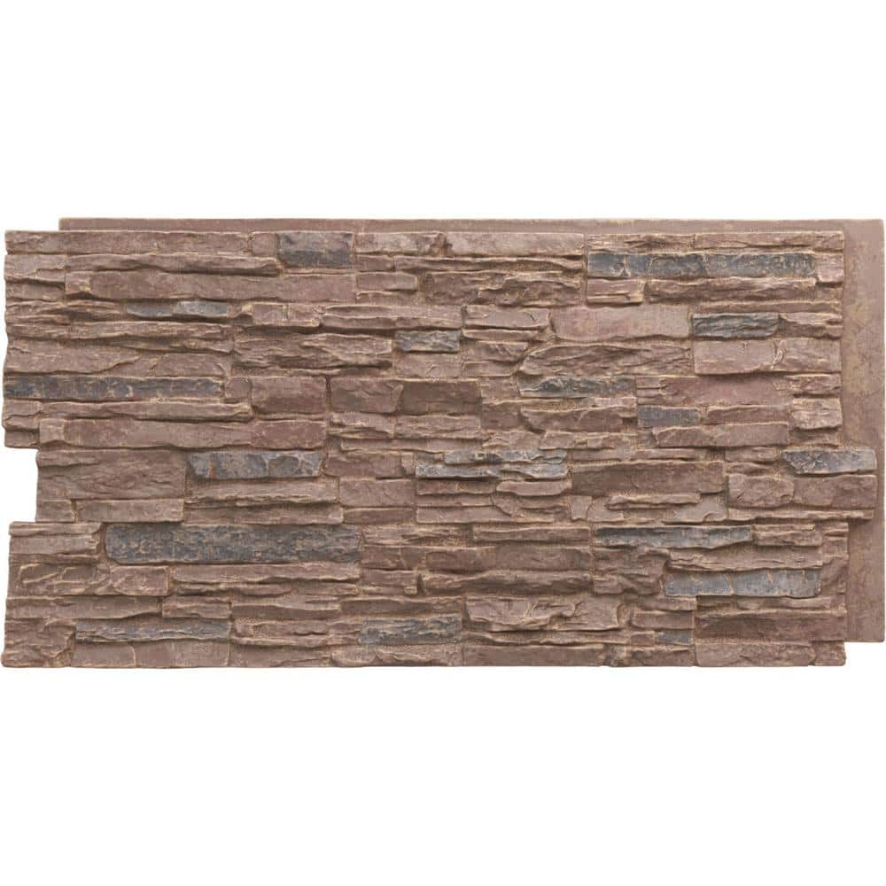 Canyon Ridge 45 3/4 in. x 1 1/4 in. Orchard Cliff Stacked Stone, StoneWall Faux Stone Siding Panel price history on PriceWatchPro