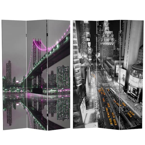 Oriental Furniture 6 ft. Printed 3-Panel Room Divider