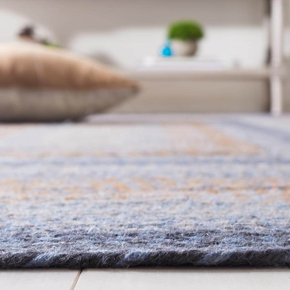 Handwoven Gray and Brown Braided 27" Reversible Runner Rug