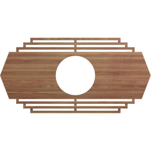 Ekena Millwork 0.25 in. x 30 in. x 15 in. Wood (Walnut) Medallion Moulding