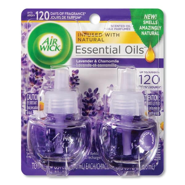 Air Wick Pure Freshmatic 4 Refills Automatic Spray, Lavender & Chamomile,  Air Freshener, Essential Oil, Odor Neutralization, Packaging May Vary, 5.89