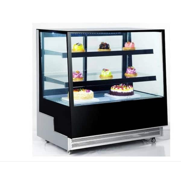 Cooler Depot 48in.W 23 cu.ft Commercial Glass Door bakery Refrigerated Refrigerator Display case in Stainless