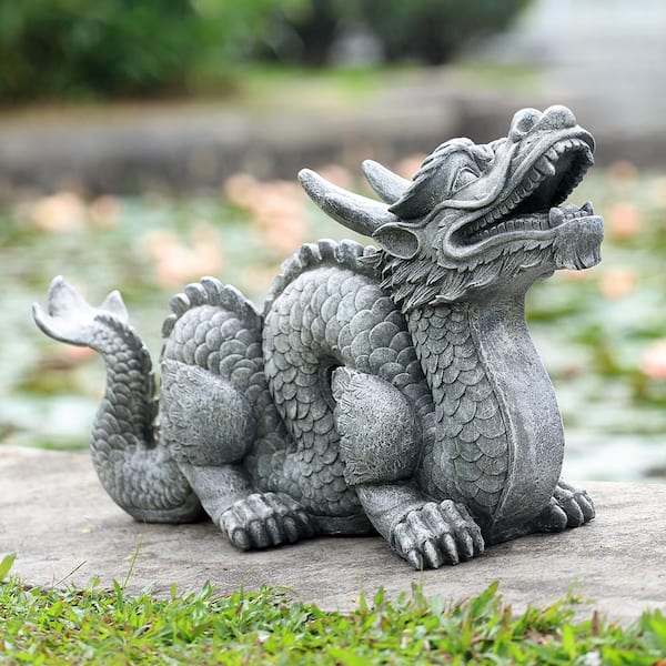 Honorable Dragon Garden Statue 48152 The Home Depot - Concrete Dragon Garden Ornaments