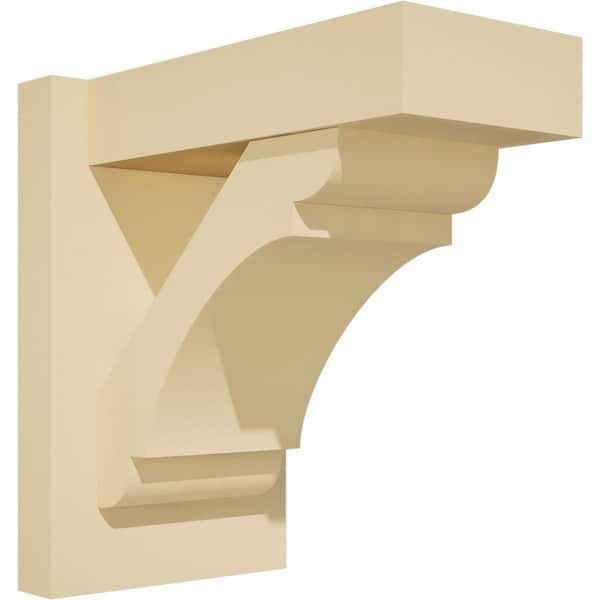 Ekena Millwork Olympic 7 in. W x 12 in. H x 12 in. D Signature Urethane Polyurethane Outlooker with Block Ends