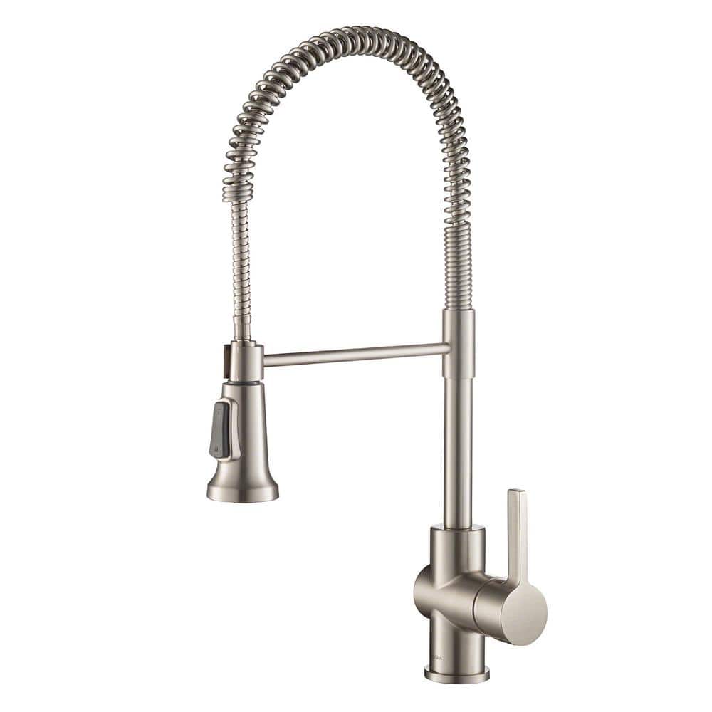 KRAUS Britt Single-Handle Pull-Down Kitchen Faucet with Dual Function  Sprayhead in All-Brite Spot Free Stainless Steel KPF-1690SFS - The Home  Depot