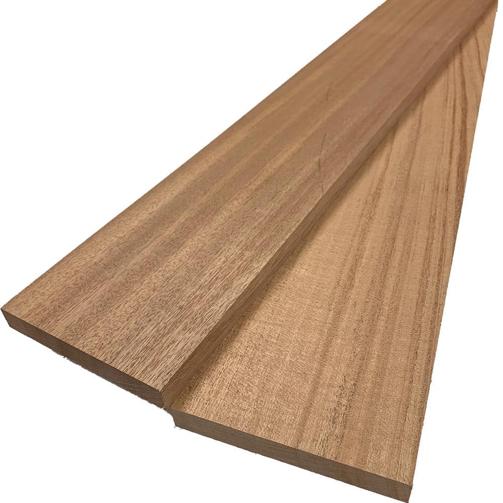 Swaner Hardwood 1 in. x 6 in. x 8 ft. African Mahogany S4S (2-Pack