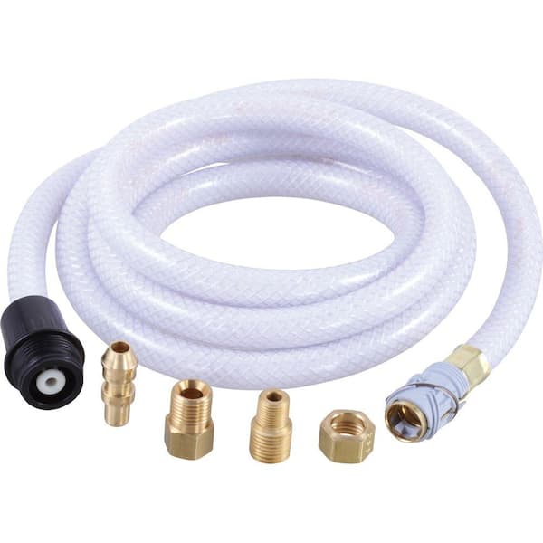 Delta Quick-Connect Vegetable Spray Hose Assembly with Black Ferrule in White