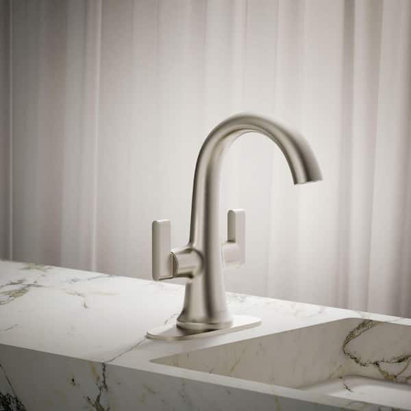 Setra Single Hole 2-Handle Monoblock Bathroom Faucet in Vibrant Brushed Nickel