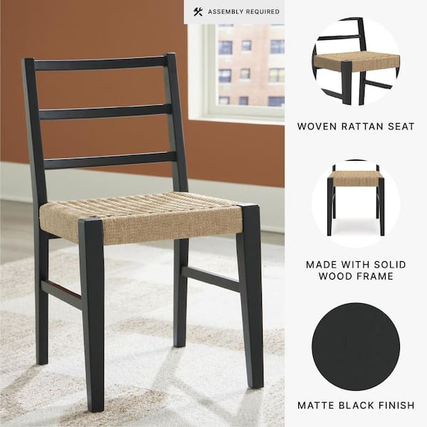 Signature DESIGN BY ASHLEY Isanti Black / Light Brown Rattan Side Signature DESIGN BY ASHLEY Isanti Black / Light Brown Rattan Side