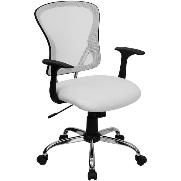 Flash Furniture Mesh Swivel Ergonomic Task Chair in White