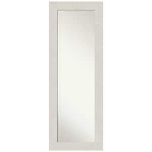 Large Rectangle Distressed CreamWhite Modern Mirror (53.38 in. H x 19.38 in. W)