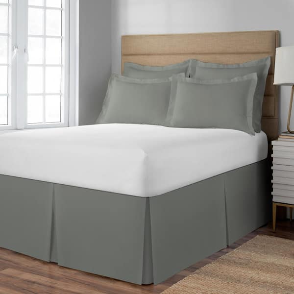 Twin Bed Skirt Fre24821silv01, What Is The Length Of Extra Long Twin Bed