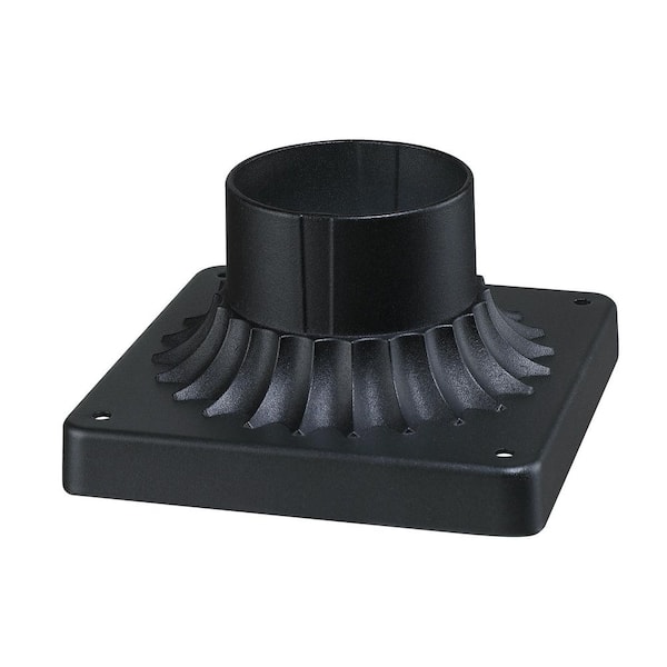 Duke Matte Black Aluminum Outdoor Pier Mount Base Post Base without Standard Fitter Diameter