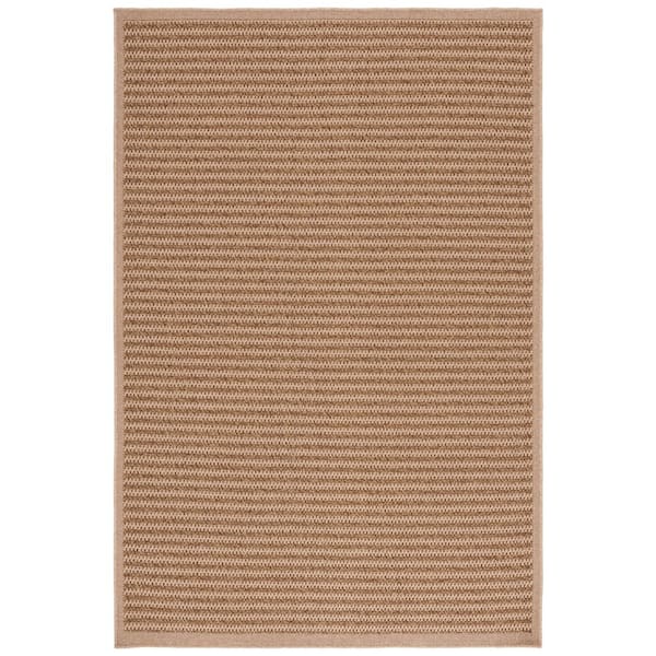 Atrium Sisal Beige 9 ft. x 12 ft. Modern Striped Indoor/Outdoor Area Rug