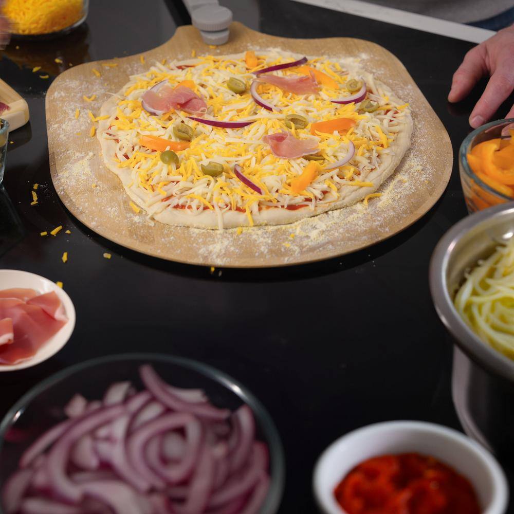 Old Stone 12x14 Inch Bamboo Pizza Peel with Folding Handle