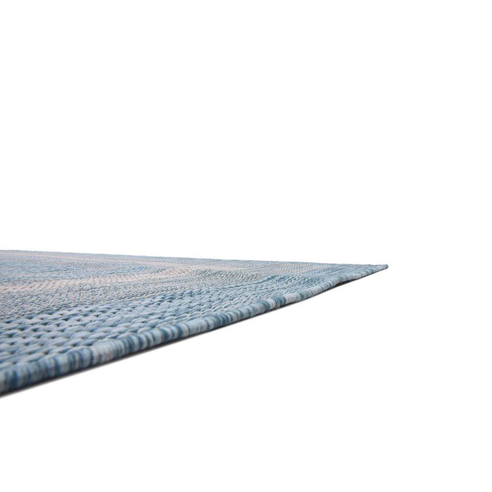 Aquamarine Elegance 4' x 6' Flat Woven Outdoor Rug