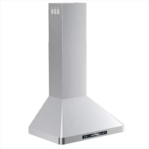 36 in. 600 CFM Convertible Wall Mount Range Hood in Stainless Steel in Low Noise with Gesture Control, Charcoal Filter