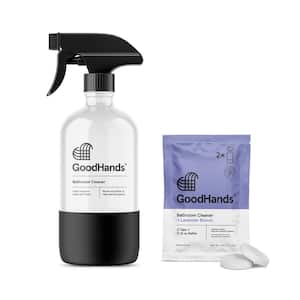 16 oz. Lavender Bloom Scented Bathroom Cleaner Tabs with Reusable Glass Bottle Starter Kit (Includes 6 Refills)