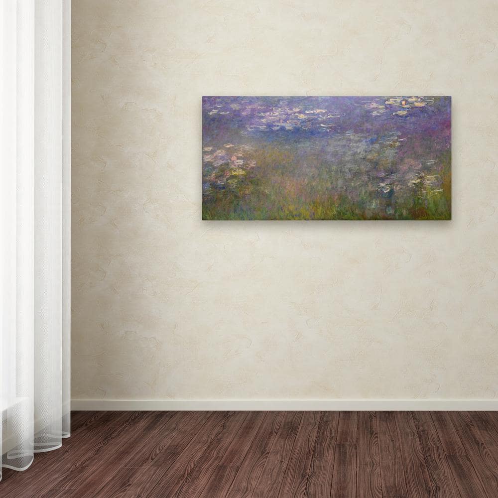 Monet Water Lillies 2 Landscape Canvas Art with Floater Frame