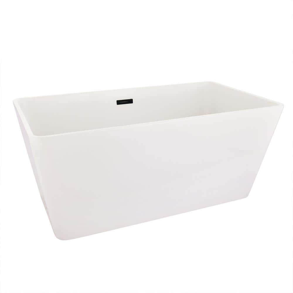 51.2'' White Acrylic Freestanding Soaking Bathtub
