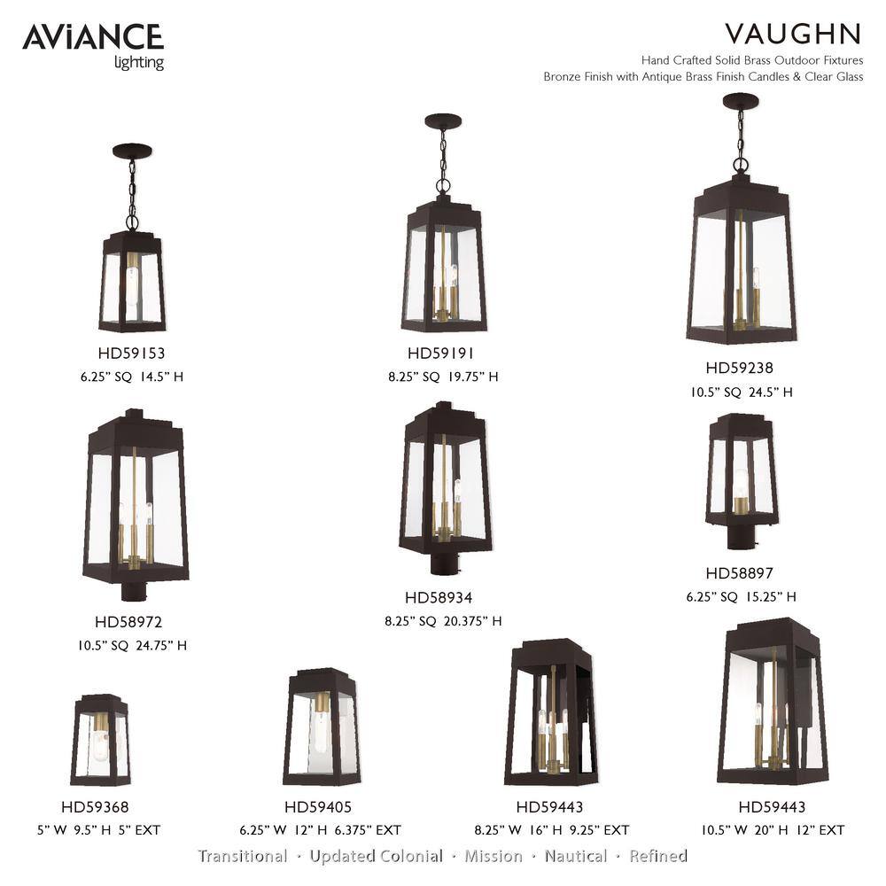 Oslo Clear Glass and Bronze 1-Light Outdoor Pendant